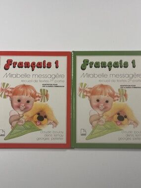 2 Hardcover French Immersion Textbooks for Kids Francais Homeschool